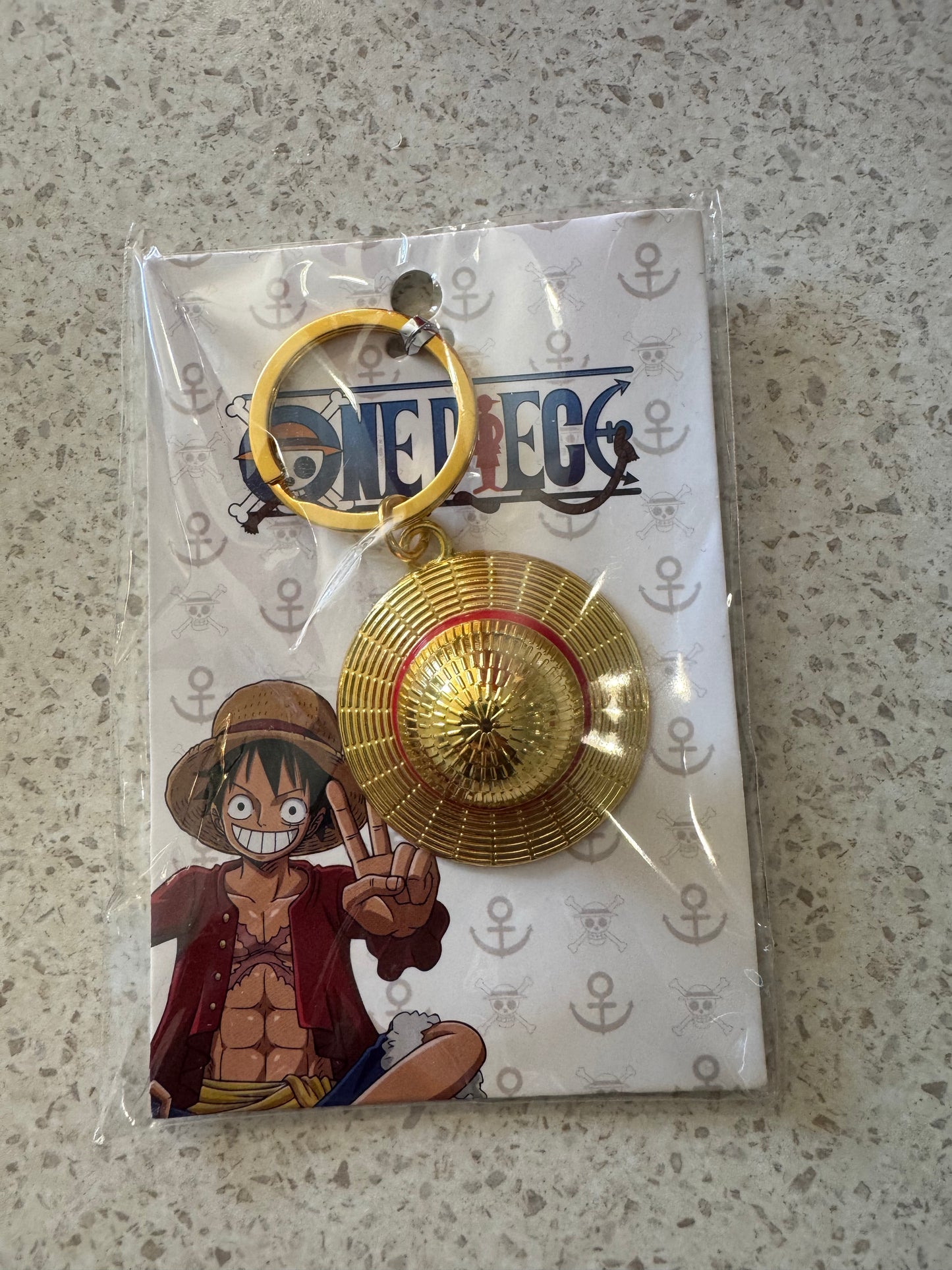 One piece straw hat keyring